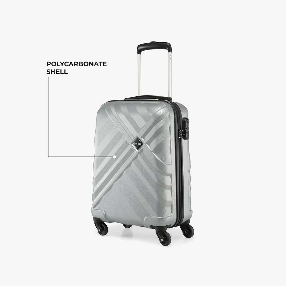 Safari Pentagon Pro 8 Wheels Spinner Checkin Trolley Bag, Hard Case Polypropylene 360º Wheeling Luggage for Men & Women, Suitcase Bag for Travel, Cyan, 65 cm, Medium Size