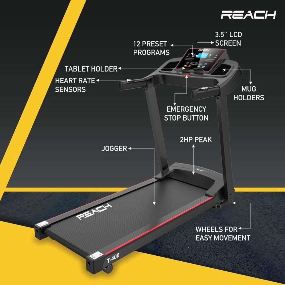 Lifelong 4.5HP Motorized Treadmill for Home | Manual Incline 12% | Foldable Handle Treadmill